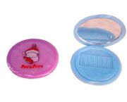 圓形帶梳單面鏡子