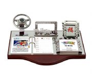 高檔紅木（亞光）臺歷