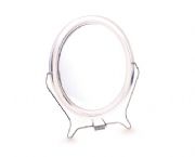 雙面金屬架臺式圓鏡