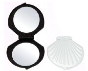 貝殼型雙面化妝鏡