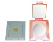 方形木紋雙面鏡