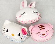 毛絨雙拉鏈零錢包